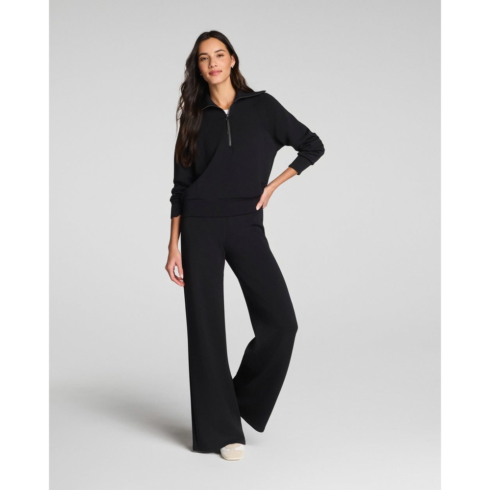 Spanx AirEssentials Wide Leg Pant Very Black Drawstring Lounge Trousers Size S